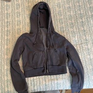 Brandy Melville blue grey zip up